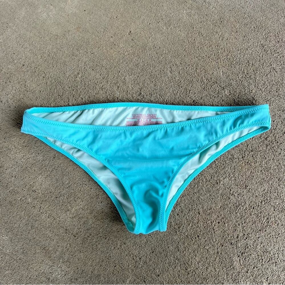 Victoria’s Secret The Cheeky Aqua Teal Blue Bikini Swim Bottoms SMALL